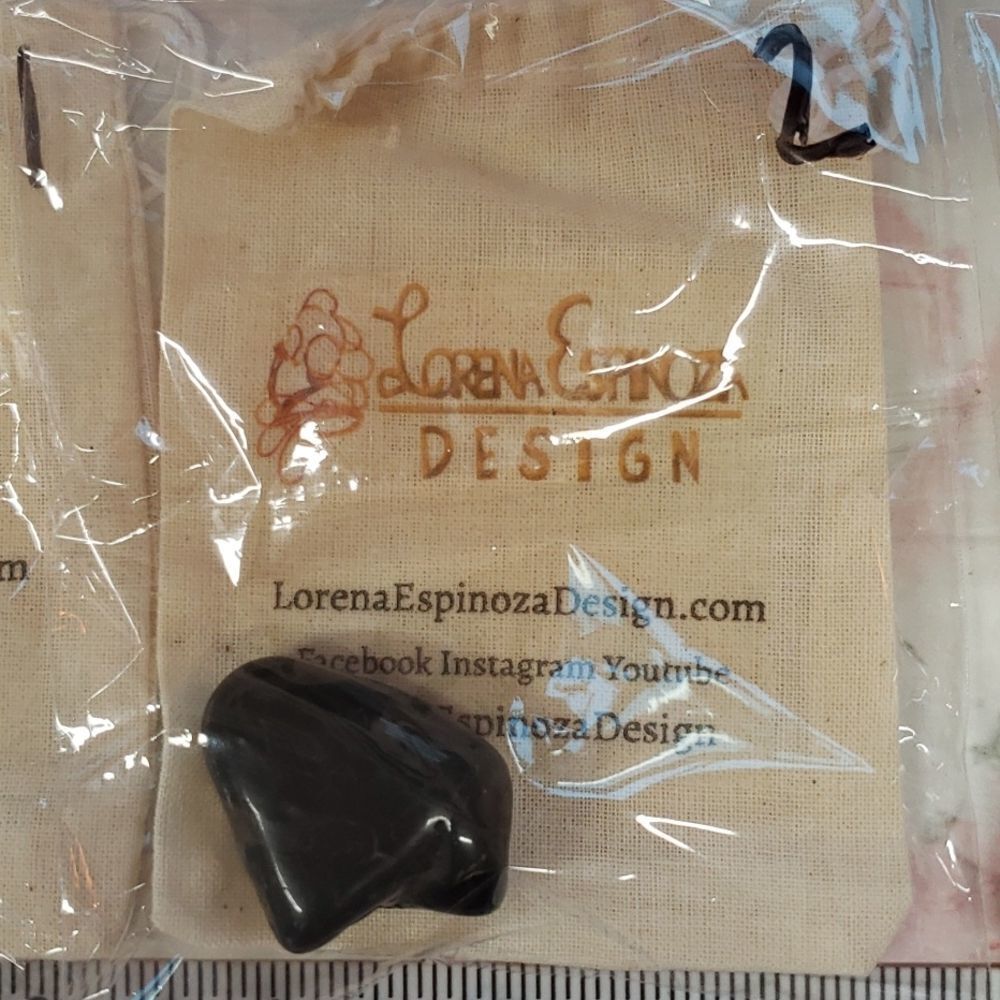 Black Onyx tumble stone  sealed in package not touched